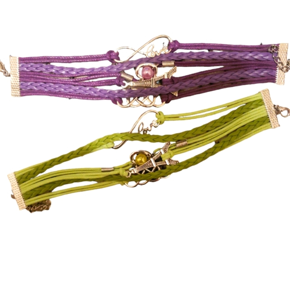 2 New Multi Strand Fashion Bracelets
